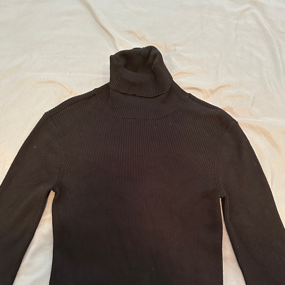 Women's Black Turtleneck Sweater Dress